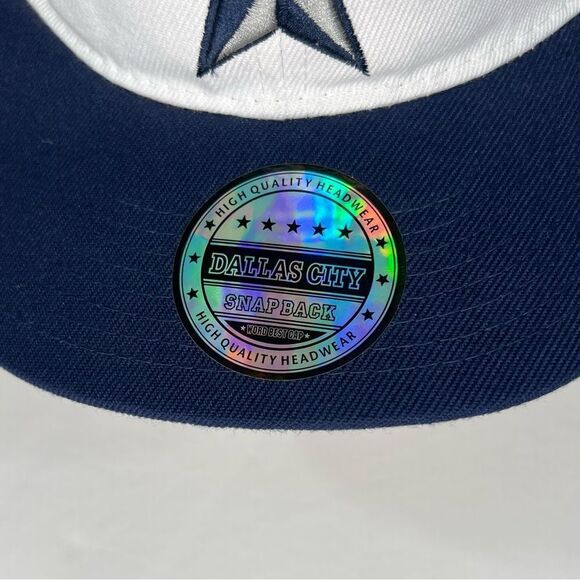 Dallas City Dallas Cowboys World Best Cap Snap Back White/Blue - Picture 9 of 10